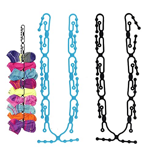 DXiongW Lot de 2 Organisateur de Chaussettes 49cm Pince à Chaussettes Organiseurs de Lavage pour Chaussettes Pince à Chaussettes Machine a Laver pour Ranger des Paires de Chaussettes Cover