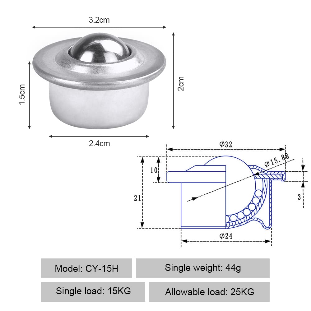 CODIRATO 12 Rulli A Sfere In Acciaio - Cuscinetti Per Carichi Pesanti Fino A 25 KG - Foto 11