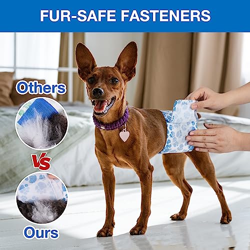 Image of Dono Dog Diapers Male 60ct Disposable Male Dog Wraps Super Absorbent Doggie Puppy Diapers Rapid-Dry Technology Belly Bands for Male Marking, Excitable Urination, Training (Large)