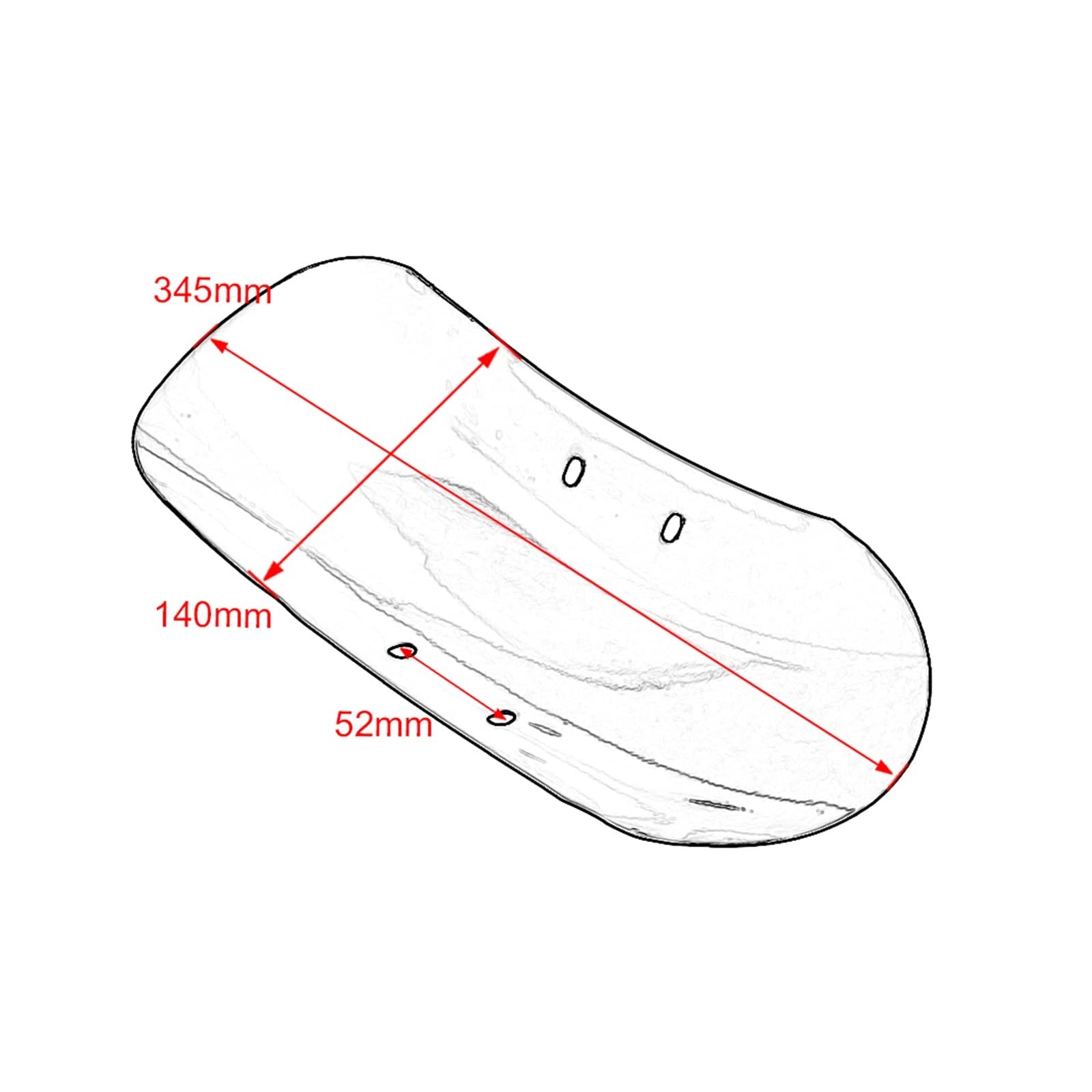 Parafango Motocicletta Parafango Moto Corto Parafango Anteriore Parafango Ruota Paraspruzzi Nero Opaco Per Sportster 48 XL1200X 2010-17 Extender Hugger