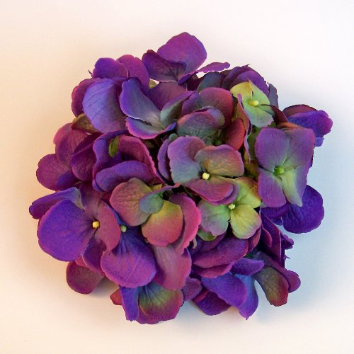 Large Hydrangea Artificial Flower Hair Clip/Pin Brooch, Purple