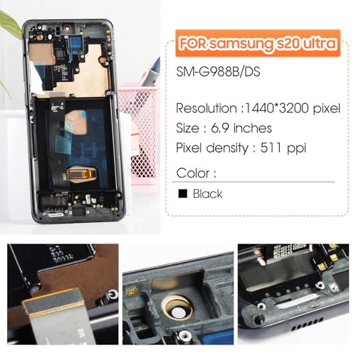 Écran pour Samsung S20 Ultra 5G AMOLED vitre numériseur haut de gamme - 2