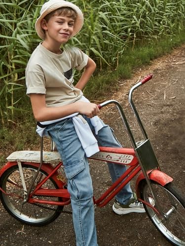Mayoral Denim Cargo Pants for Boys Bleach4