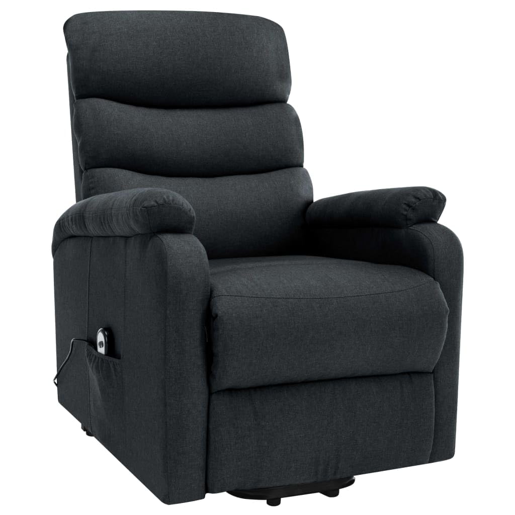 Sillón De Masaje Con Levantamiento Gris Oscuro Tela