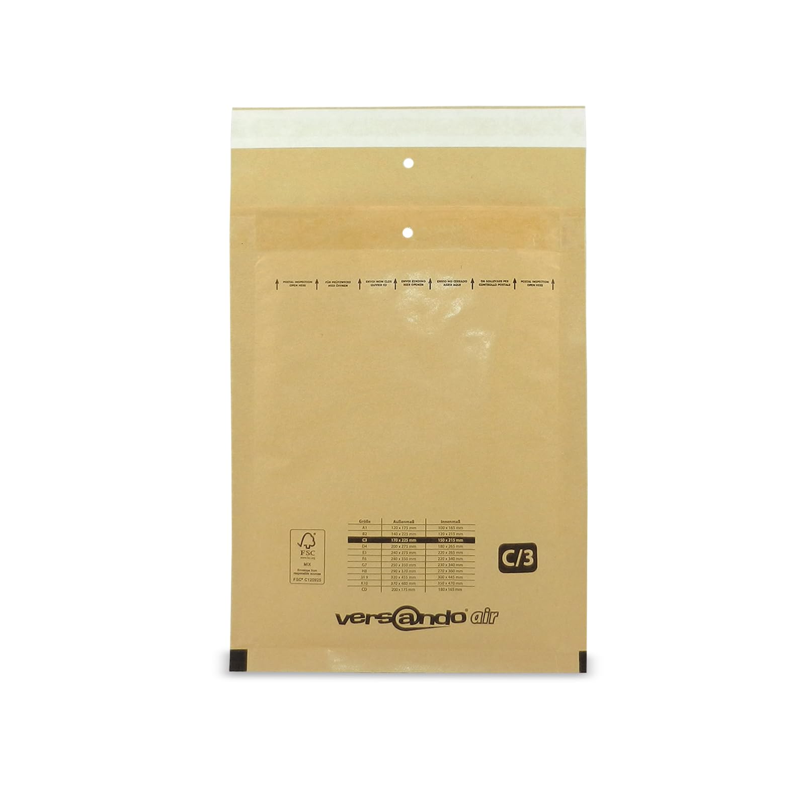 versando Lot de 200 enveloppes à bulles C3 - Dimensions intérieures : 150