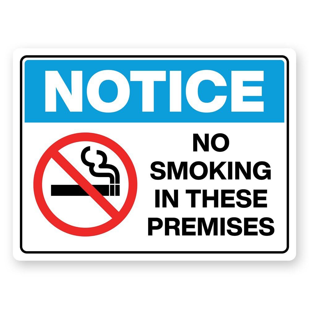 Tin sign vintage No Smoking In These Premises Plaque Poster for Bar Pub Beer Home Garage Man Cave Wall Decor 12x8 Inch