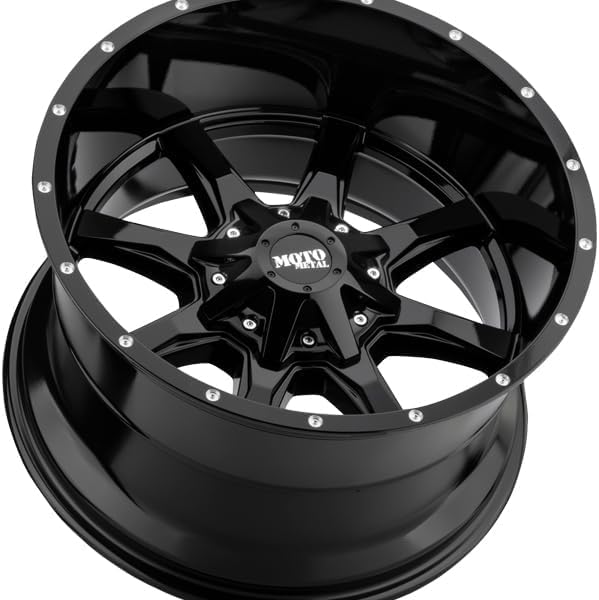 Miniatura 4 de Moto Metal 16X8 6X1205.5 4.5 0.000 in NEGRO BRILLANTE CON LABIO MILLED PUNTO - MO970680783A00US