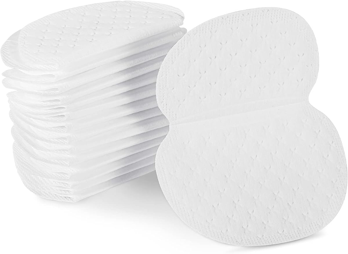 BESARME 50 almohadillas desechables para el sudor de las axilas | 5,1 x 3,54 pulgadas, almohadillas para las axilas para mujeres y hombres, protección para las axilas sin sudor, diseño de despegar y pegar