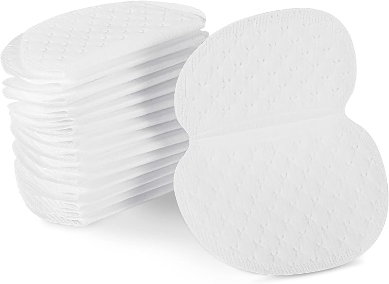 BESARME 50 almohadillas desechables para el sudor de las axilas | 5,1 x 3,54 pulgadas, almohadillas para las axilas para mujeres y hombres, protección para las axilas sin sudor, diseño de despegar y pegar