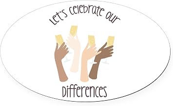 CafePress Celebrate Differences Euro Oval Car Bumper Magnet