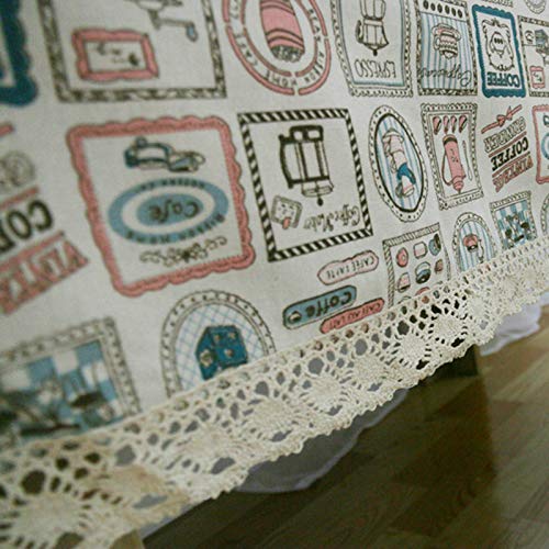 Nappe petites icônes mignonnes en coton avec fond décoratif moderne