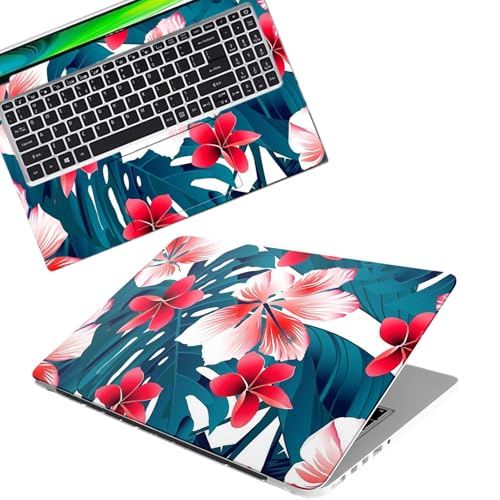 Image of Galaxsia Floral D17 Full Body Vinyl Laptop Skin /Sticker /Cover Upto 15.6 Inches Laptops Laminated-Removable-HD Quality Compatible for Hp-Dell-Sony-Lenovo-Asus etc.(15x10 Inches)