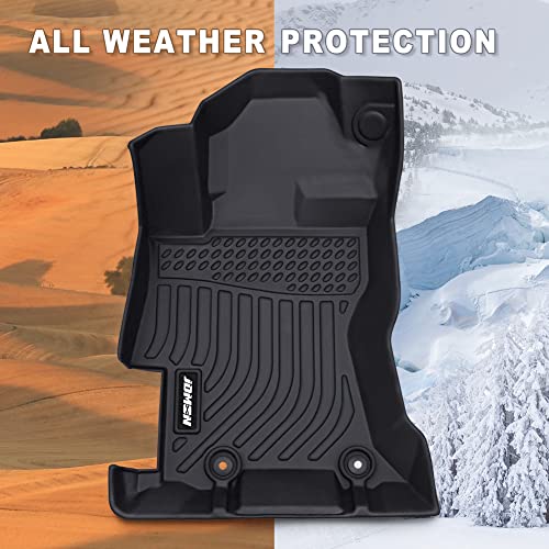 Jdmon All Weather Floor Mats Compatible With 2018-2023 Subaru Crosstrek / 2017-2023 Subaru Impreza, 2 Row Front & Rear Custom Fit Tpe Car Floor Liner Black #TOP4