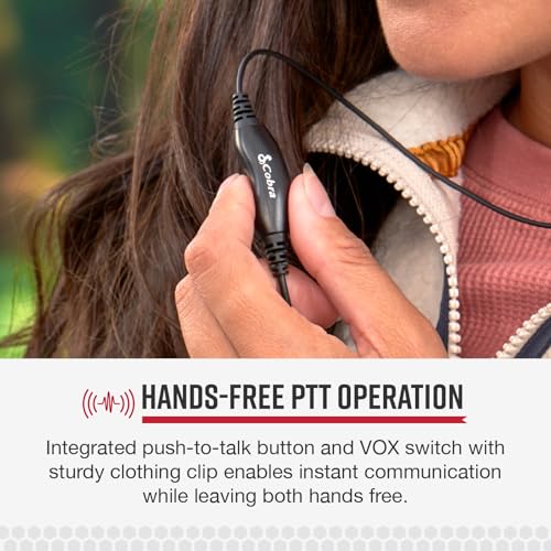 Image of Cobra 2.5mm C-Style in-Ear Headset with Foam Earpiece - Comfortable Noise-Isolating Communication Earpiece for Two-Way Radios with Soft Foam Tip
