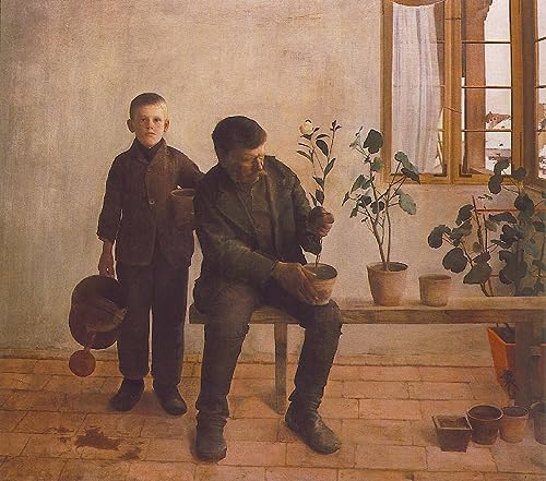 Peinture sur Toile Jardiniers Károly Ferenczy pour Salon Cosy Impatiente