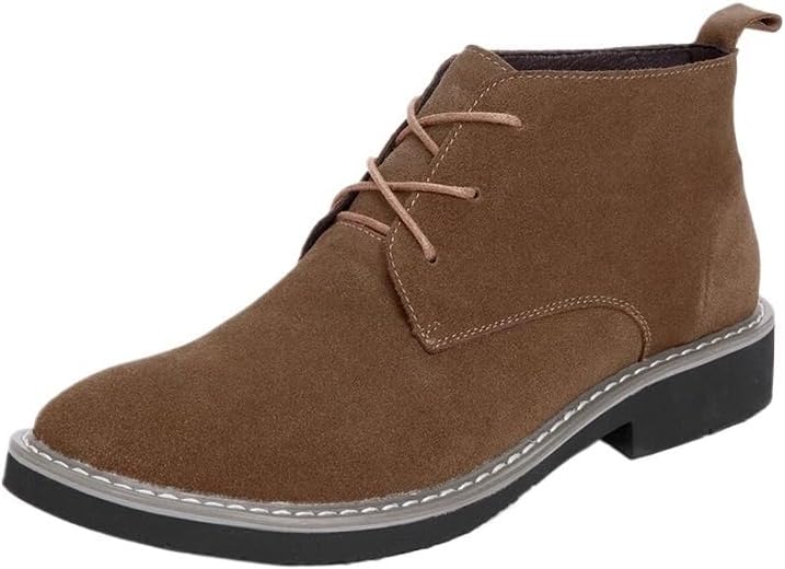Men's Casual Shoes High-top Rubber Shoes Round-Toed Low-Heeled Non-Slip wear-Resistant Comfortable Breathable Outdoor Sports Shoes for Men