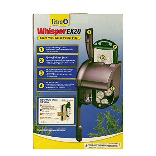 Image of Tetra Whisper EX 20 Aquarium Filter, 10-20 Gallons (Pack of 12)