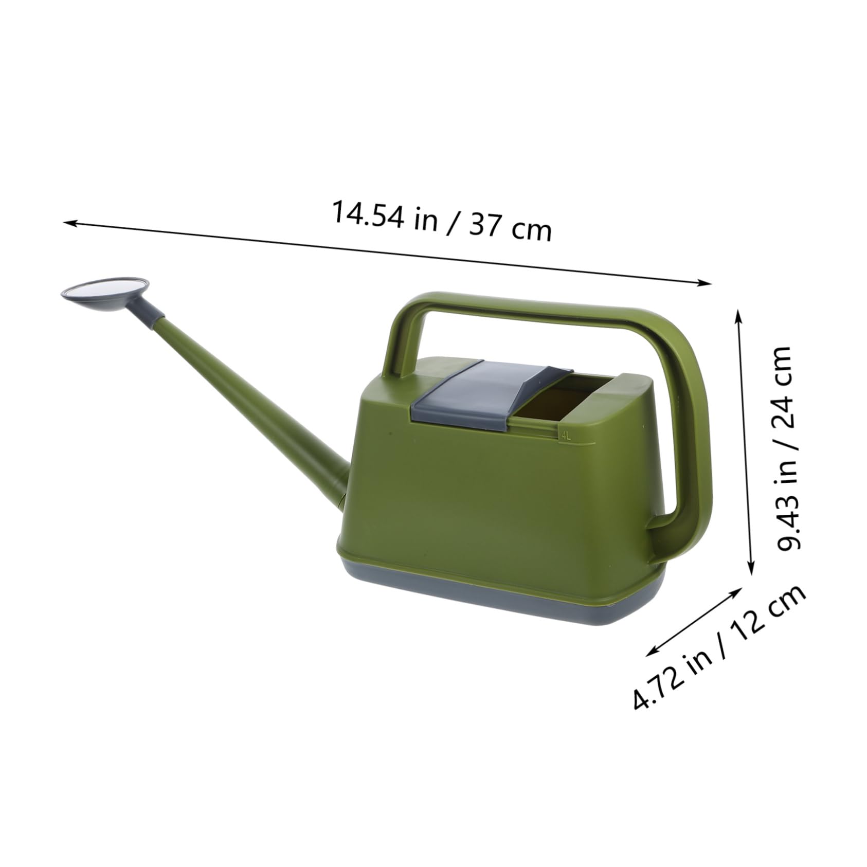 Annaffiatoio 4l in Pp Verde Maneggevole, da Giardino per Piante