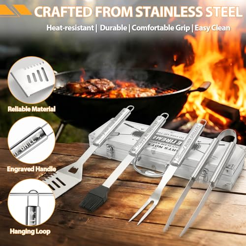 Set de utensilios para parrilla con estuche de aluminio miniatura 3