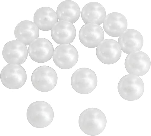 Miniatura 4 de Perlas artificiales 379 piezas de perlas blancas sin perforar de 0.315 pulgadas para rellenos de jarrones, fabricación de joyas, dispersión de mesa,