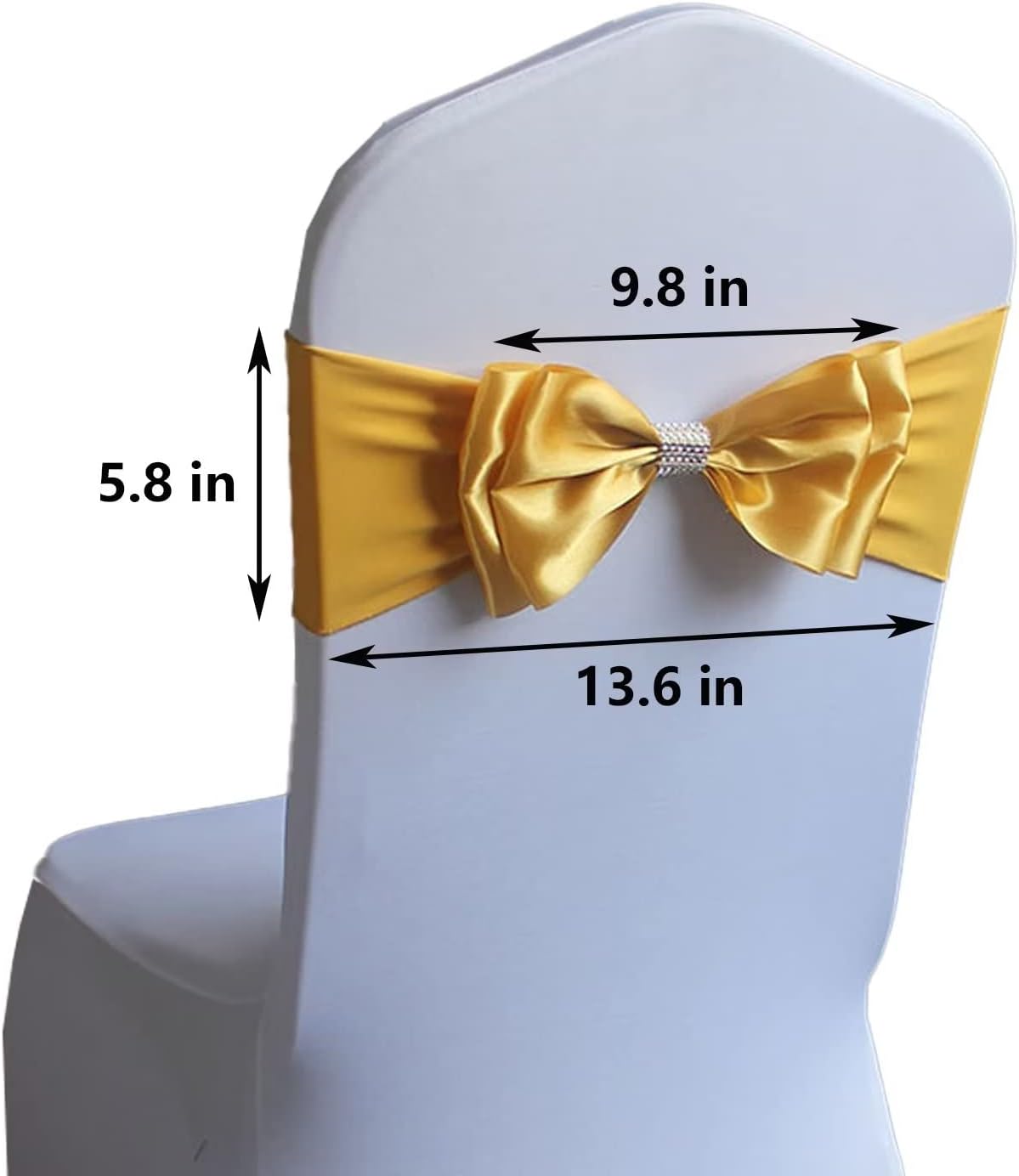 Pack of 50 Spandex Stretch Chair Sashes Double Bow Chair Bands for Romantic Wedding Birthday Party Hotel Event Banquets Chair Cover Decoration (Light Purple 50 PCS)