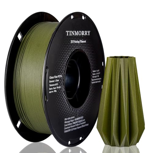 TINMORRY Glass Fiber PETG Filament 1.75mm, High Impact Resistance PETG GF 3D Printing Filament, Durability & Stiffness, 