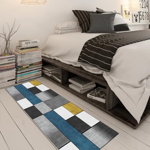 Tapis de couloir lavable multicolore au design patchwork 60x900 - 3