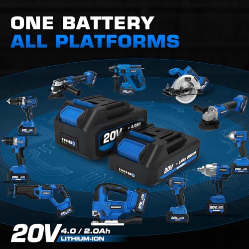 WOODERS Brushless Cordless Jig Saw with 4.0Ah Battery Compatible with Makita, with Fast Charger, 3200 SPM, 6-Speed Control, 26mm Stroke, 0°–45° Bevel Cuts, LED Light, for Cutting Wood, Metal, PVC thumbnail 9