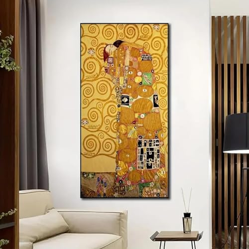 Art mural d'étreinte romantique pour décorer une chambre à coucher