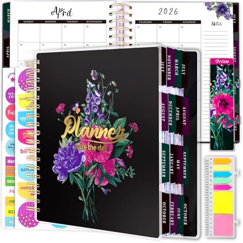 Planner 2025-2026, 18 Months Large Academic Daily Weekly Monthly Planner Organizer, July. 2025 - Dec. 2026, 8.5x9.8