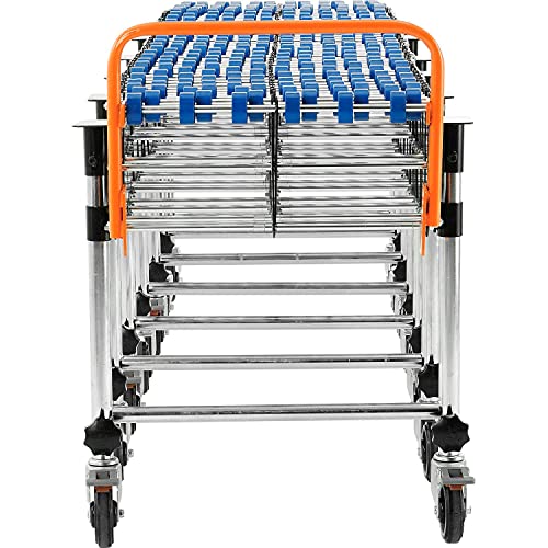 Global Industrial 6'2" To 24'8" Portable Flexible & Expandable Conveyor - Nylon Skate Wheels - 175 Lbs. Per Foot #TOP5