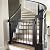 Contemporary Single Rectangle Stair Wrought Iron Balusters (5-Pack) Modern Hollow Metal Railing Spindles (Satin Black)