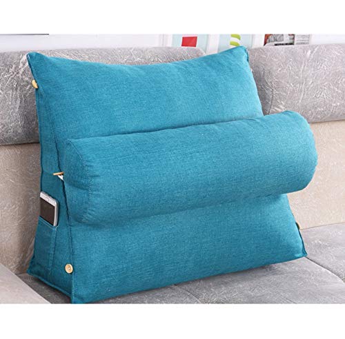 三角 背もたれ 4520cm 三角形ウェッジ枕 腰当て 読書用背もたれクッション ヘッドボード 自宅 オフィス カラー ランバーパッド ソファーベッド 腰枕取り外し可能洗濯可能カバー ポケット付 うつぶせ寝クッション 読書枕 プレゼント