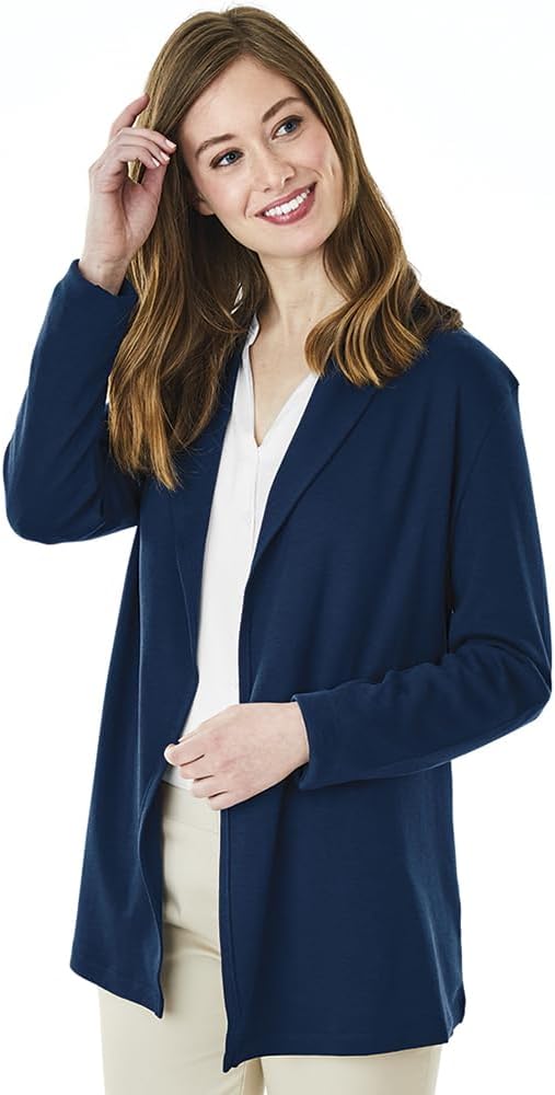 Charles River Apparel Womens Cardigan Wrap, Navy, X Small