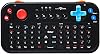 Teclado Bluetooth de bolsillo con mouse de rueda y audio, negro, controlador inalámbrico remoto compatible con smartphone, laptop, tablet, Nvidia Shield TV, Xiaomi TV Stick, Mi Box, Fire TV 1
