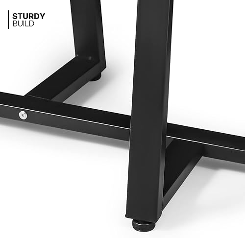 Miniatura 7 de MoNiBloom Sofá mesa auxiliar ovalada para cóctel té escritorio lateral y sofá para espacios pequeños sala de estar dormitorio hogar fácil de montar