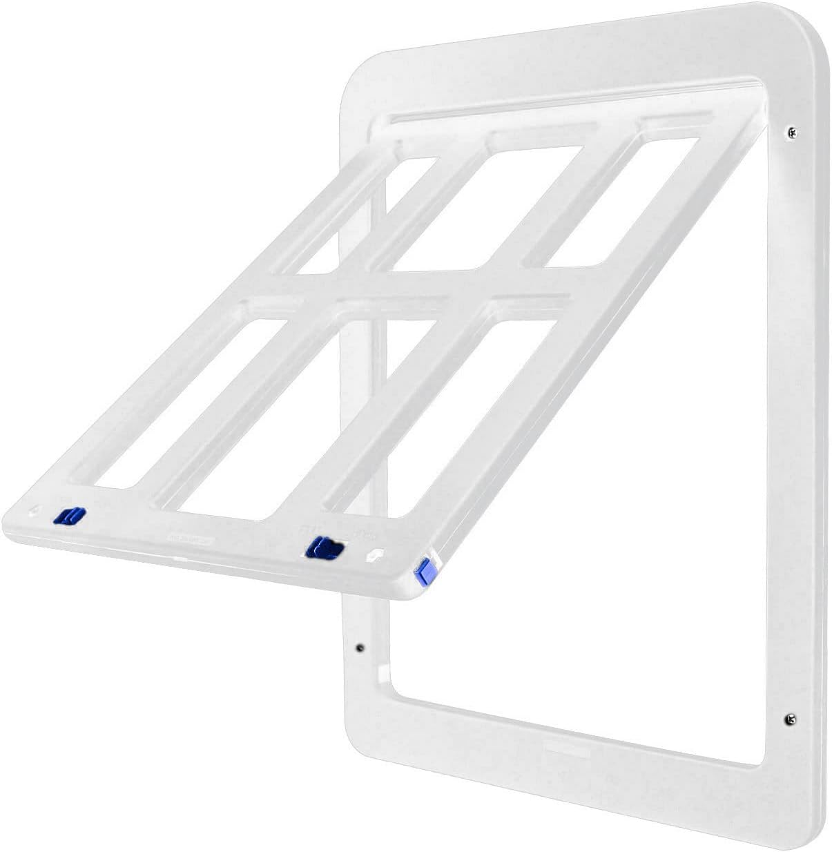 Pet Dog Door Screen Entry Locking with Locking for Interior Exterior for Furry Wall Pet Door Large