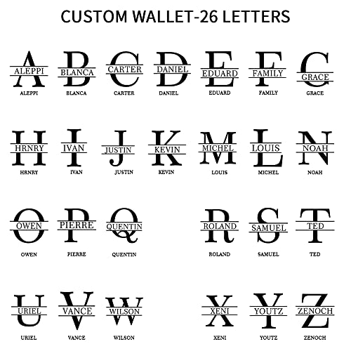 Lovejewelry Personalized Custom Wallets for Men Engraved Leather Bifold Wallet for Boyfriend Father (Style2)3