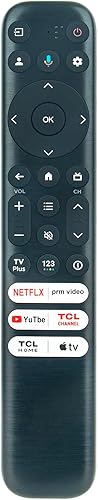PERFASCIN RC813-FMB1 RC813FMB1 RC813 FMB1 RC902V Nuevo control remoto de voz de repuesto compatible con TCL Mini 8K Smart TV 65R646 55R646 75S546