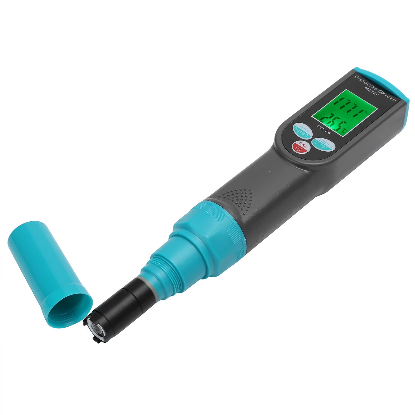 Wakects Misuratore di Ossigeno Disciolto Portatile, Misuratore di Ossigeno Disciolto in ABS con Display Retroilluminato, Test della Temperatura da 0 a 199,9% e da 32 a 122°F, Risposta in 15 Secondi
