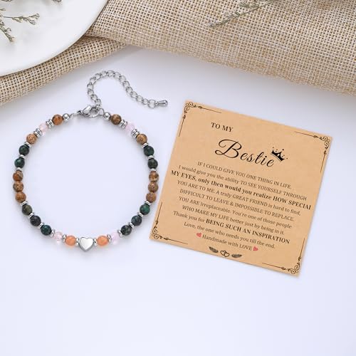 Image of Best Friend Bracelet Gifts for Women Sister Bestie, Christmas Gift for Teens Mom Daughter Granddaughter Birthday Gift for Her Stocking Stuffers