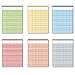 Laminated Dry Rease Incentive Chart/Chore/Responsibility/School Attendance/Homework Progress Tracking Chart, 6 Pack in Multi-Color, 36 Rows X 25 Columns (17" x 22")