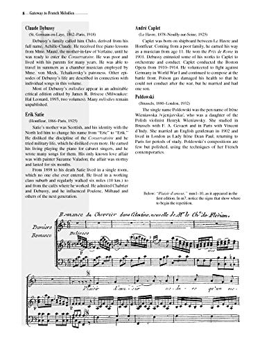 Gateway to French Melodies: An Anthology of French Song and Interpretation- Low Voice and Piano (Book & CD) (Gateway Series) (French Edition) - Image 4
