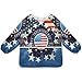 FVFV Estrella Bandera Americana Delantales para Niños, Delantal para Pintura Mangas Largas Delantal Impermeable Infantil para 2-8 Años