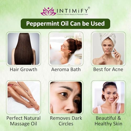 Image of INTIMIFY Peppermint Oil, Peppermint Essential Oil, For Rats, Hair Growth, Cold, For Ants & Insects (30 ml)