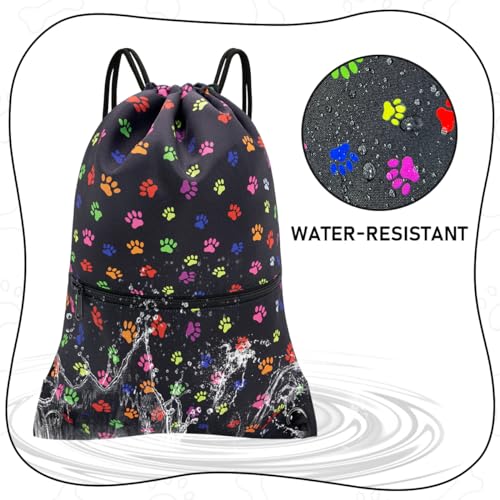 Image of HOLYLUCK Drawstring Backpack Bag Sport Gym Sackpack