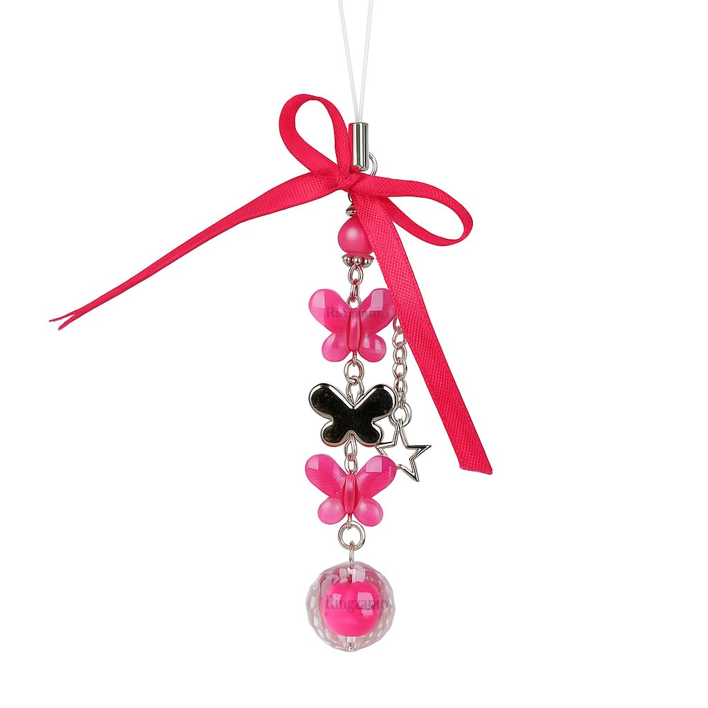 Ringzanio Phone Charm | Y2K Accessories Bag Charm Airpod Strap, Aesthetic Keychain Cute Phone Charm | Kawaii Bag Charm Cell Phone Charms Gift for Girls | Cherry Charm | Keychain For Bag-image-27