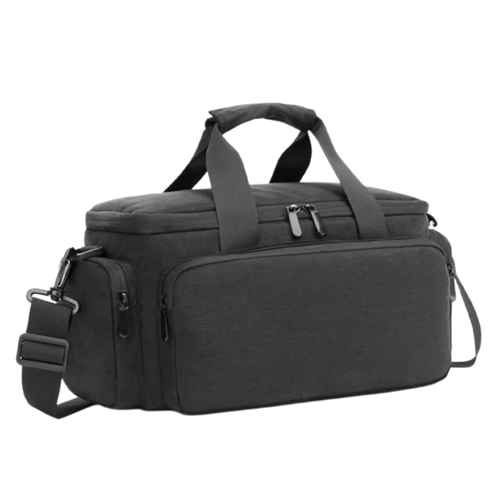 Beauty Case Borsa Fotocamera A Spalla di Viaggio Prova Urti Resistente all'Acqua con Divisori Rimovibili E Cinturina Regolabile-Black