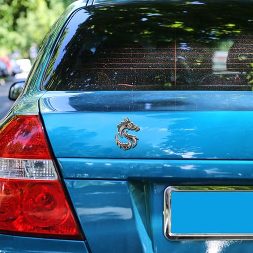 Insignia de metal 3D con diseño de dragón heráldico para parachoques de coche premium 6