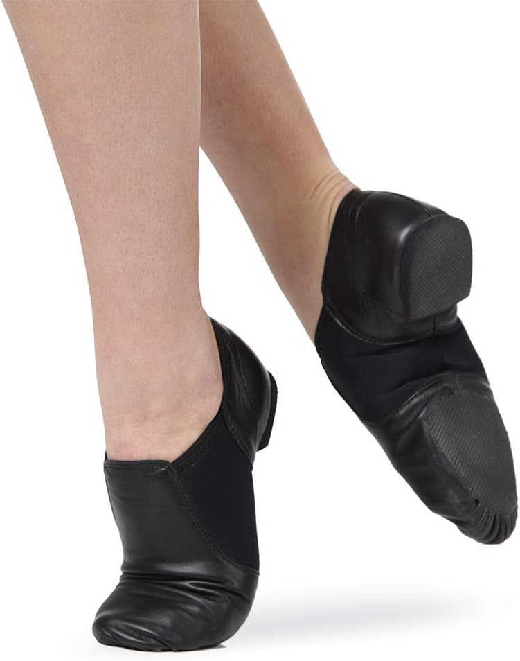 Dance Basix Leather Slip-On Split Sole Jazz Shoes Dance Shoes